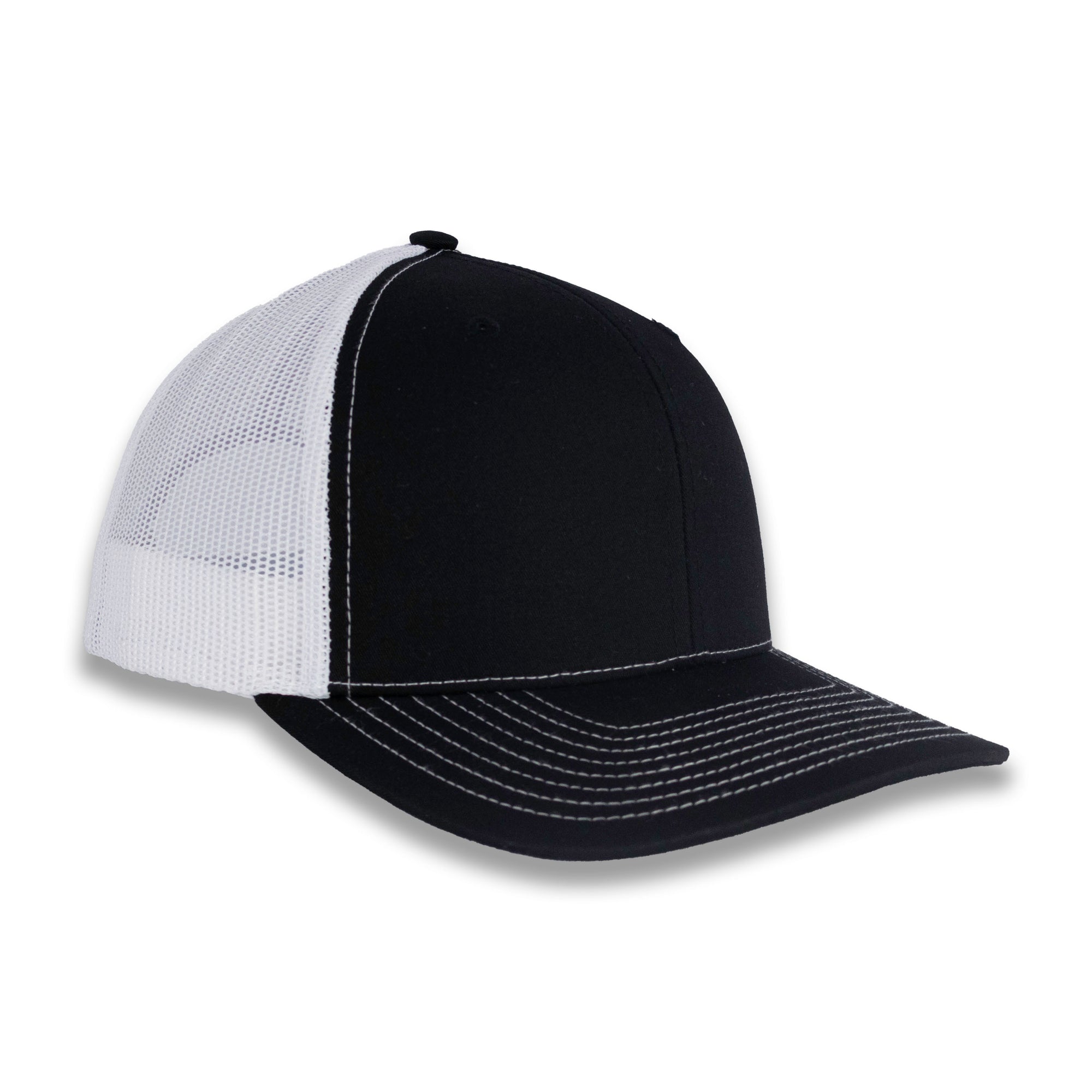 Richardson 112 Split Trucker - Black/White