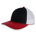 Richardson 112 Tri-Color Trucker - Black/White/Red
