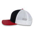 Richardson 112 Tri-Color Trucker - Black/White/Red