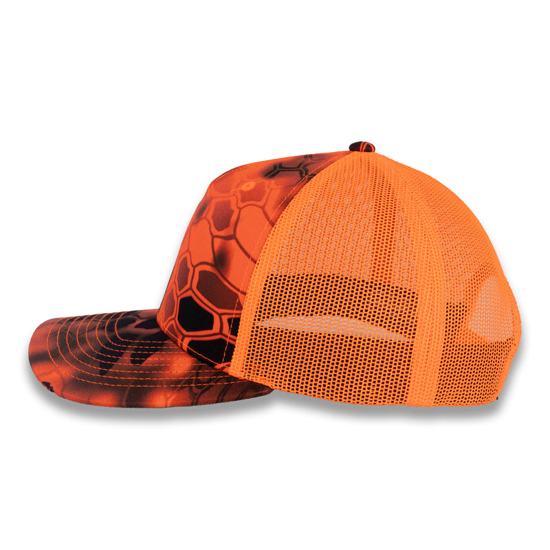 Richardson Five Panel Trucker - Kryptek - Inferno Blaze Orange