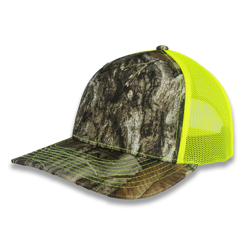 Richardson Five Panel Trucker - Realtree - Edge Neon Yellow