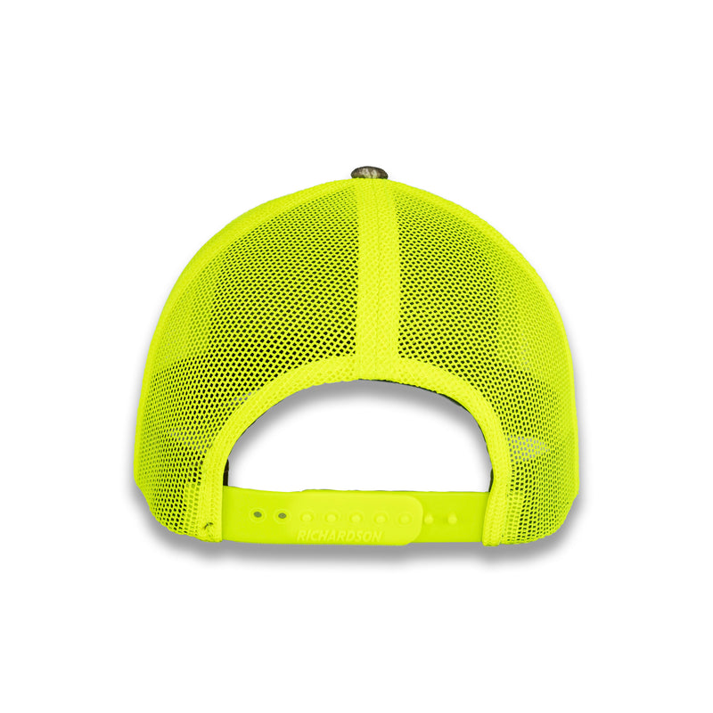 Richardson Five Panel Trucker - Realtree - Edge Neon Yellow