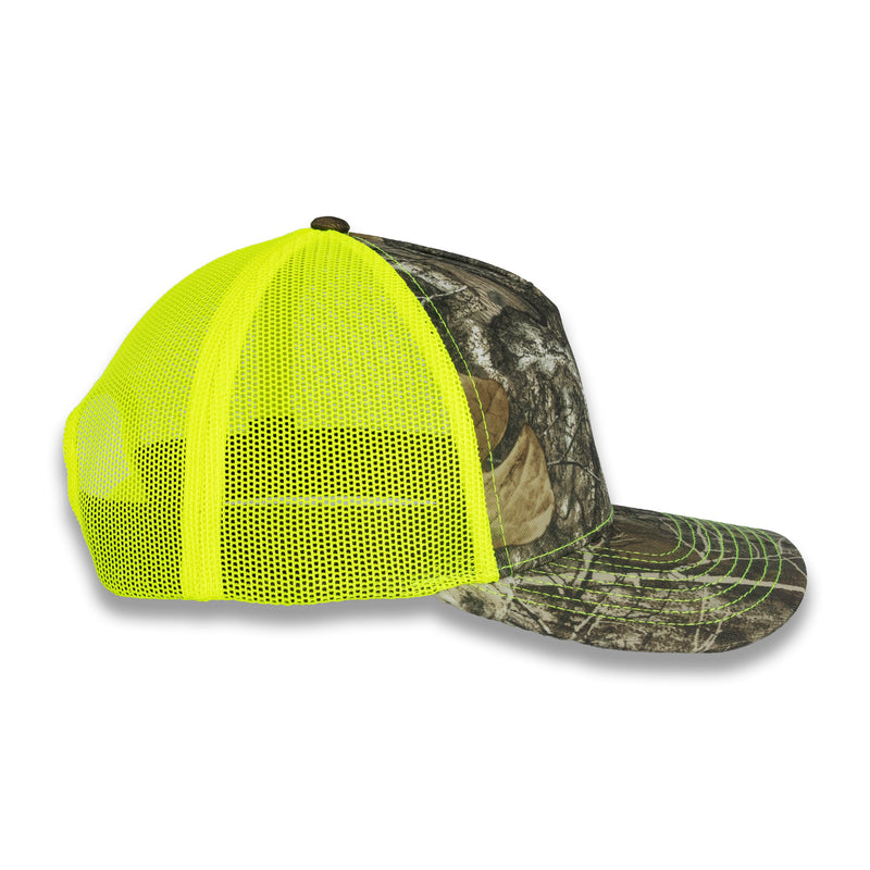 Richardson Five Panel Trucker - Realtree - Edge Neon Yellow