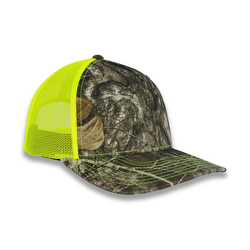 Richardson Five Panel Trucker - Realtree - Edge Neon Yellow