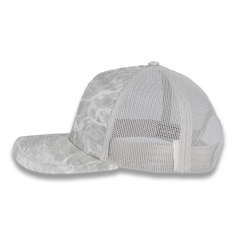 Richardson Five Panel Trucker - Mossy Oak - Elements Bonefish/Light Grey