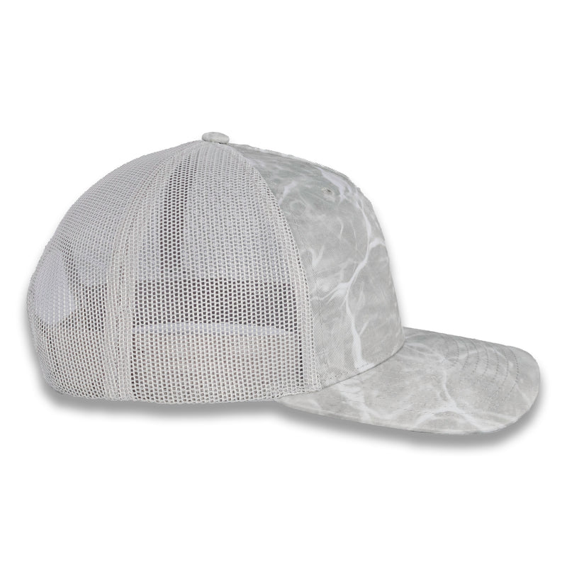 Richardson Five Panel Trucker - Mossy Oak - Elements Bonefish/Light Grey