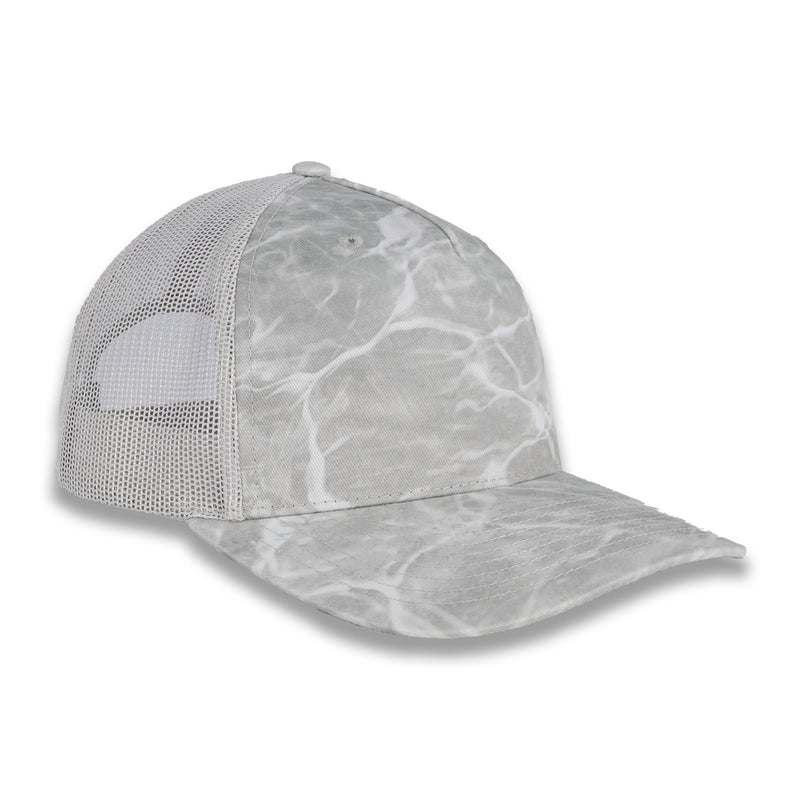 Richardson Five Panel Trucker - Mossy Oak - Elements Bonefish/Light Grey