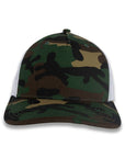 Richardson Five Panel Trucker - Military - Green Camo/White