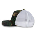 Richardson Five Panel Trucker - Military - Green Camo/White