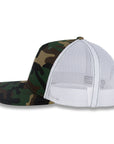 Richardson Five Panel Trucker - Military - Green Camo/White
