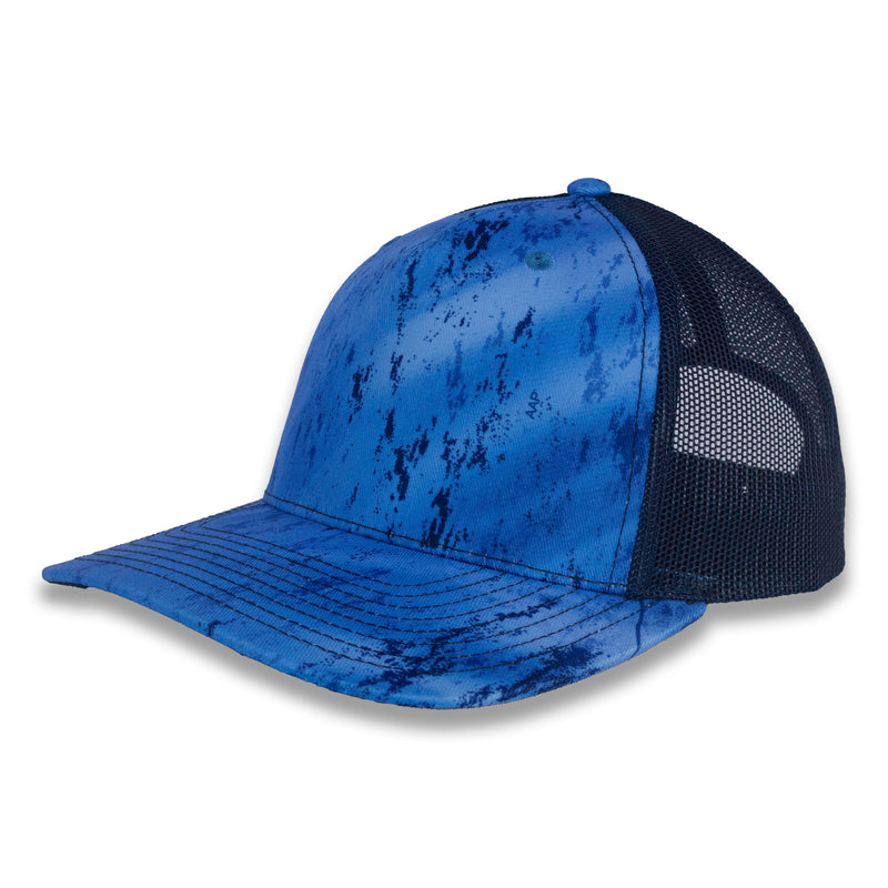 Richardson Five Panel Trucker - Realtree - Fishing LT Blue Navy
