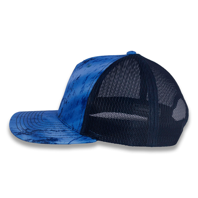 Richardson Five Panel Trucker - Realtree - Fishing LT Blue Navy