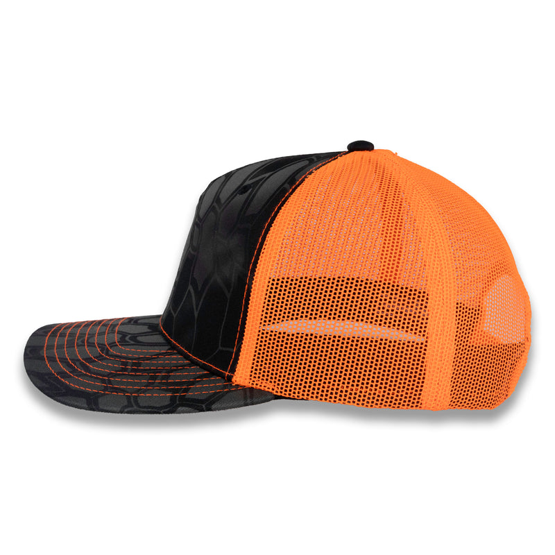 Richardson Five Panel Trucker - Kryptek - Typhon Neon Orange