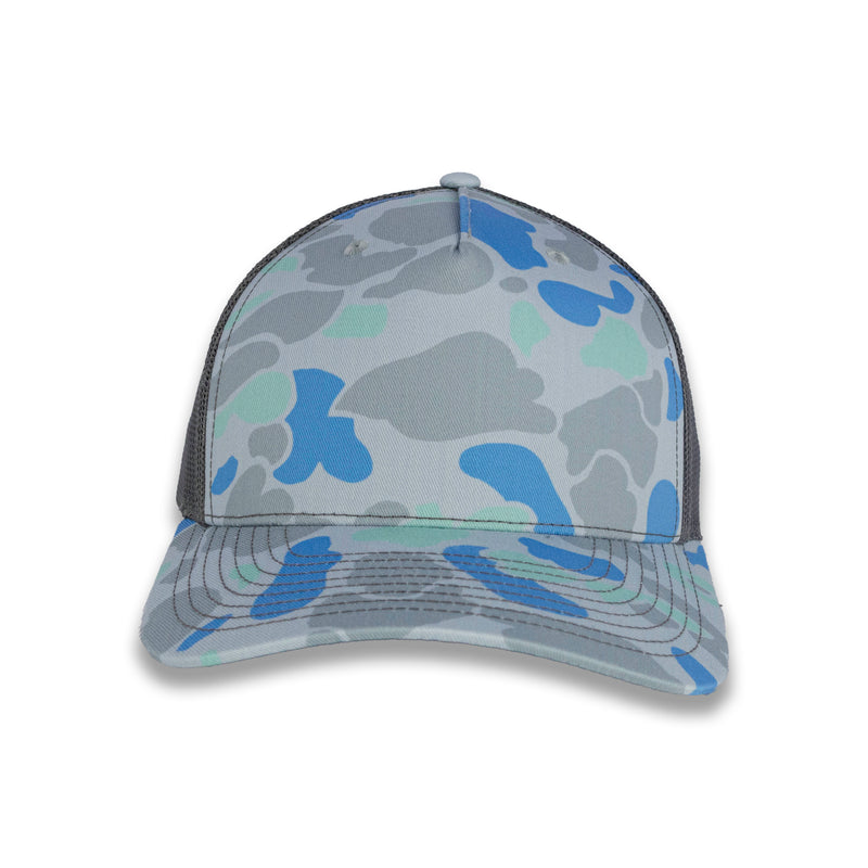 Richardson Five Panel Trucker - Duck - Saltwater Duck Camo Charcoal