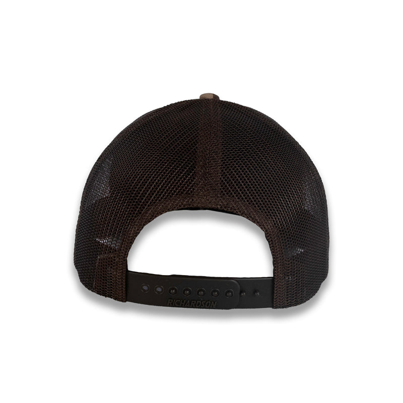Richardson Five Panel Trucker - Duck - Bark Duck Camo Brown
