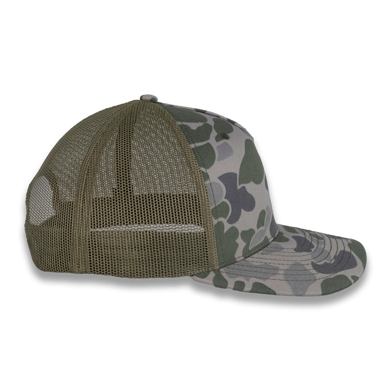 Richardson Five Panel Trucker - Duck - Marsh Duck Camo Loden