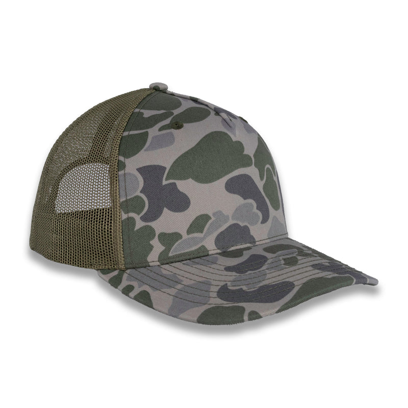 Richardson Five Panel Trucker - Duck - Marsh Duck Camo Loden