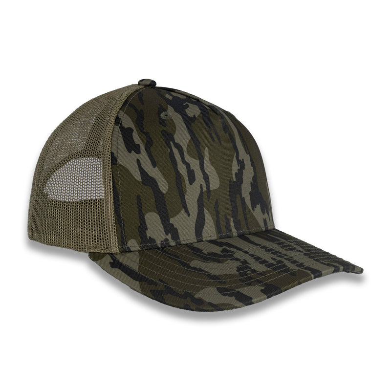 Richardson Five Panel Trucker - Mossy Oak - Bottomland/Loden