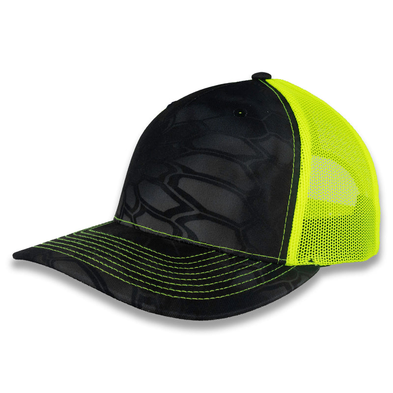 Richardson Five Panel Trucker - Kryptek - Typhon Neon Yellow
