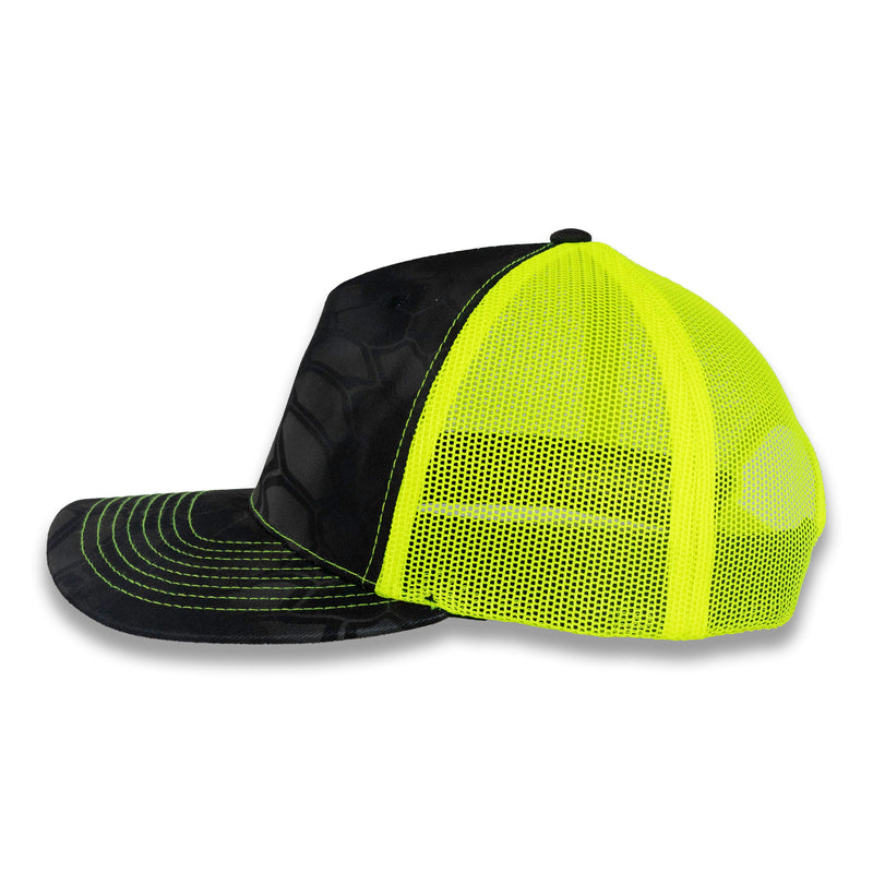 Richardson Five Panel Trucker - Kryptek - Typhon Neon Yellow