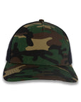 Richardson Five Panel Trucker - Military - Green Camo/Black