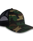 Richardson Five Panel Trucker - Military - Green Camo/Black