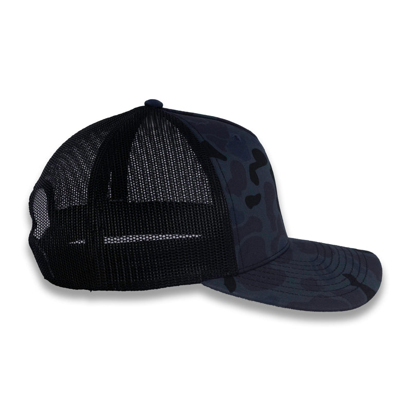 Richardson Five Panel Trucker - Duck - Admiral Duck Camo/Black