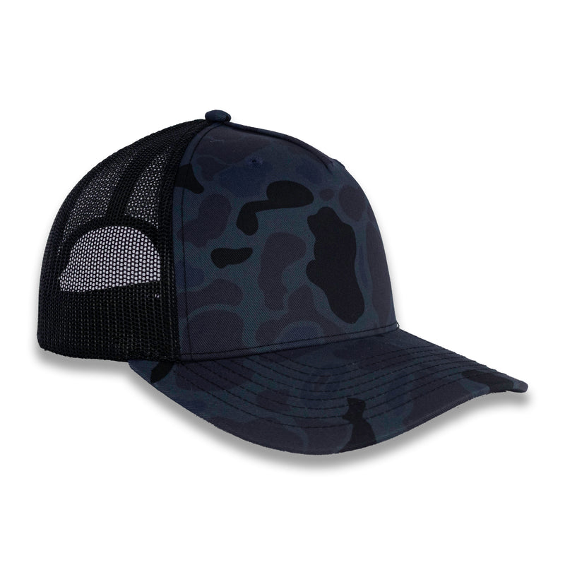 Richardson Five Panel Trucker - Duck - Admiral Duck Camo/Black