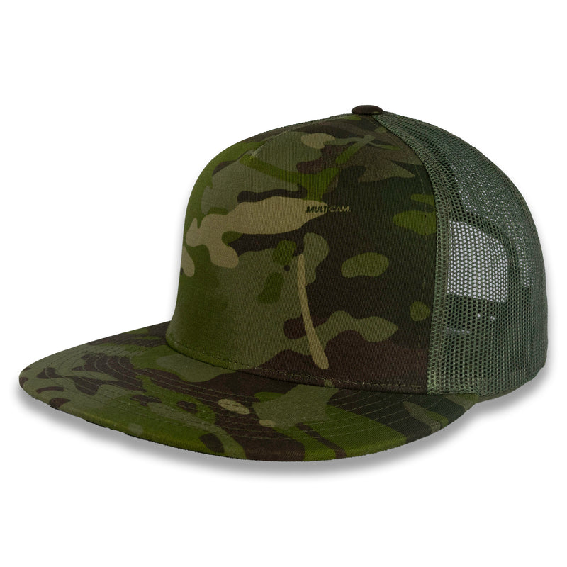 Yupoong Five-Panel Classic Mesh Trucker's Cap - Multicam Tropic/Green