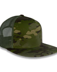 Yupoong Five-Panel Classic Mesh Trucker's Cap - Multicam Tropic/Green