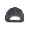 Richardson Five Panel Trucker with Rope Cap  - Black With Charcoal Mesh and Charcoal Rope
