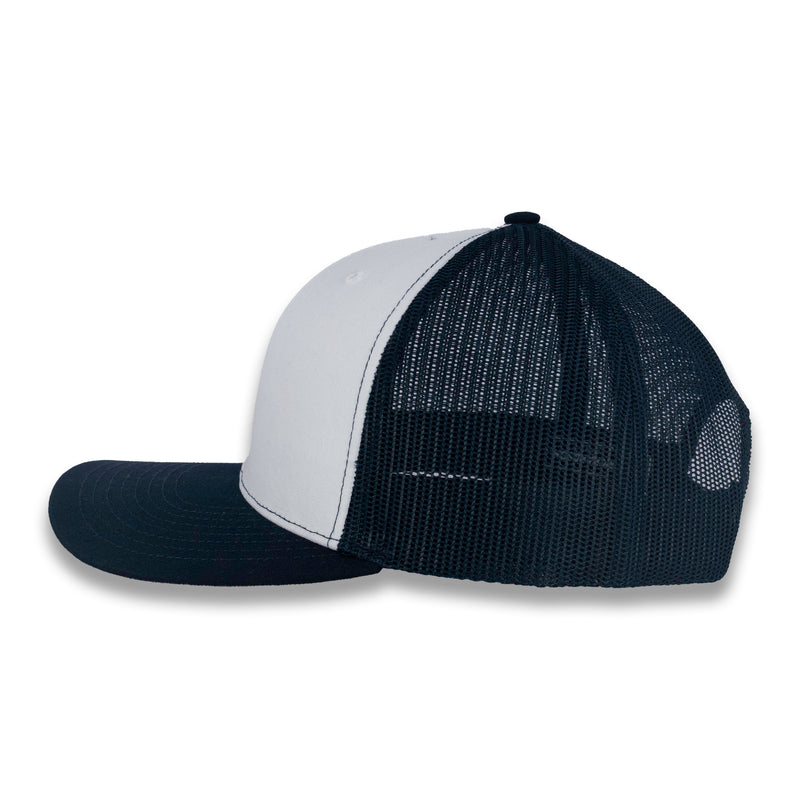 Richardson 112 Split Trucker - White/Navy