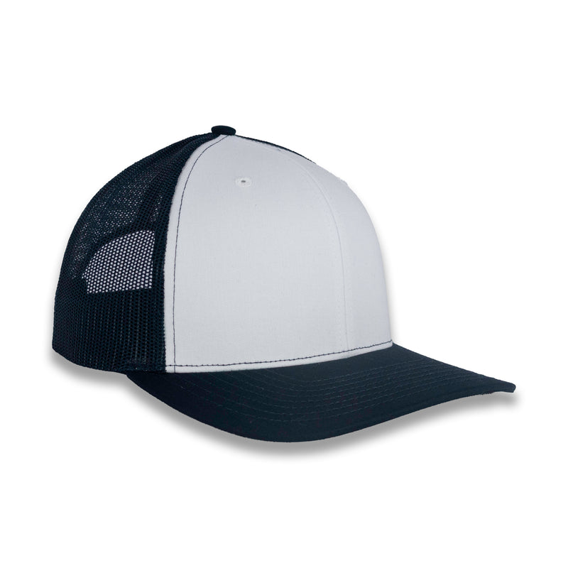 Richardson 112 Split Trucker - White/Navy