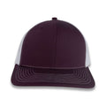 Richardson 112 Split Trucker - Maroon/White