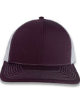 Richardson 112 Split Trucker - Maroon/White