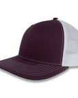 Richardson 112 Split Trucker - Maroon/White