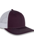 Richardson 112 Split Trucker - Maroon/White